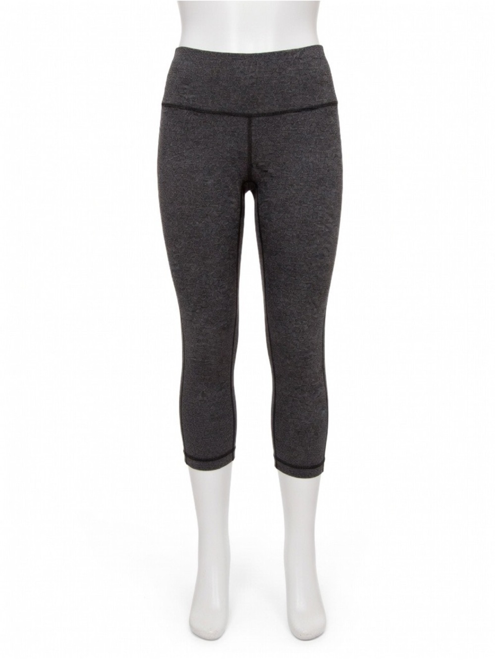 Lululemon Wunder Under high-rise crop leggings in a heathered black 4